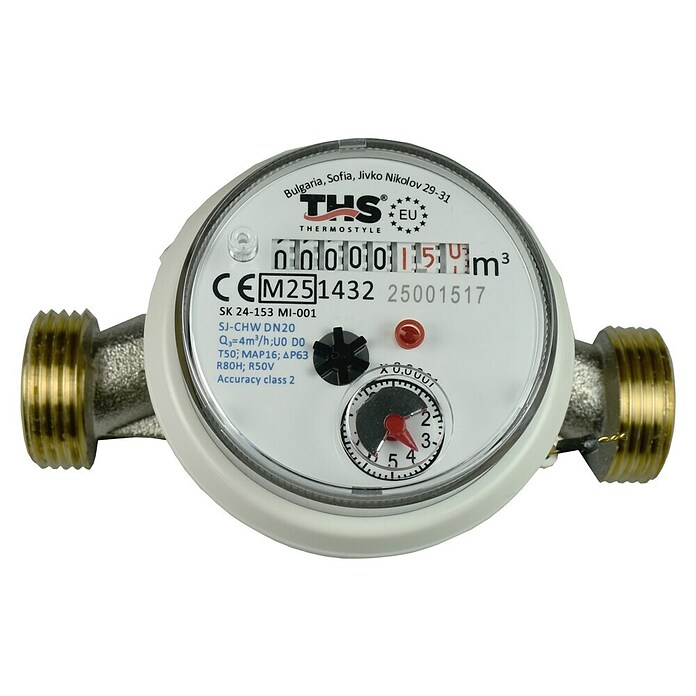 Vodomer SJ-CHW  (Jeklo, ½″, Primeren za hladno vodo (0–50 °C)) | 4046 - Wassertechnik+Salztabletten | DCDA - Wasserinstallation | DCD - Sanitärinstallation | DC - Sanitärinstallation | D - Sanitär | BAUHAUS