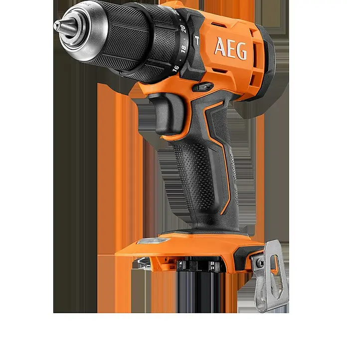 AEG Pro 18V Akku-Schlagbohrschrauber BSB18G4-402C - 18 V, 2 Akkus, 60 Nm - AEG Akku-Bohrschrauber in Orange und Schwarz, ein leistungsstarkes Werkzeug für vielfältige Schraub- und Bohrarbeiten.
