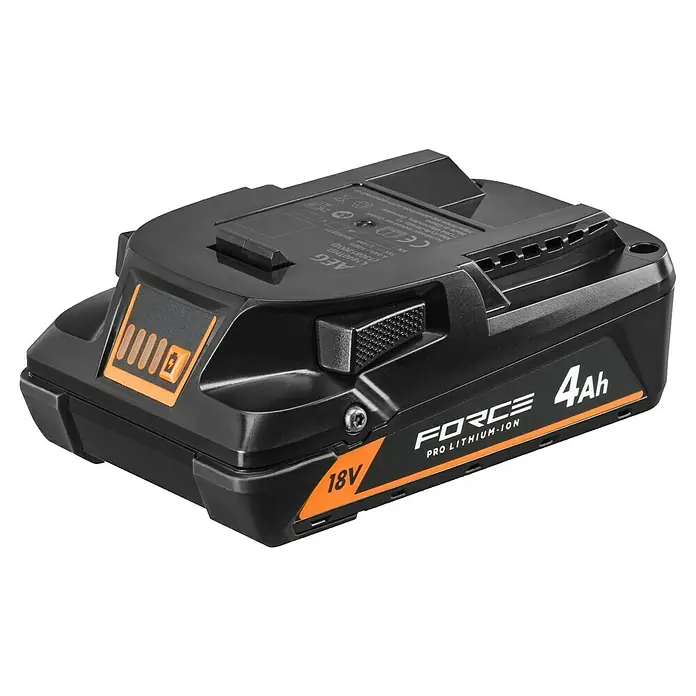 AEG Pro 18V Akku FORCE PROLITHIUM-ION™ - 4 Ah, Li-Ionen - AEG Force Pro Lithium-Ionen-Akku mit 18 V und 4 Ah, ideal für leistungsstarke Werkzeuge und lange Laufzeiten.