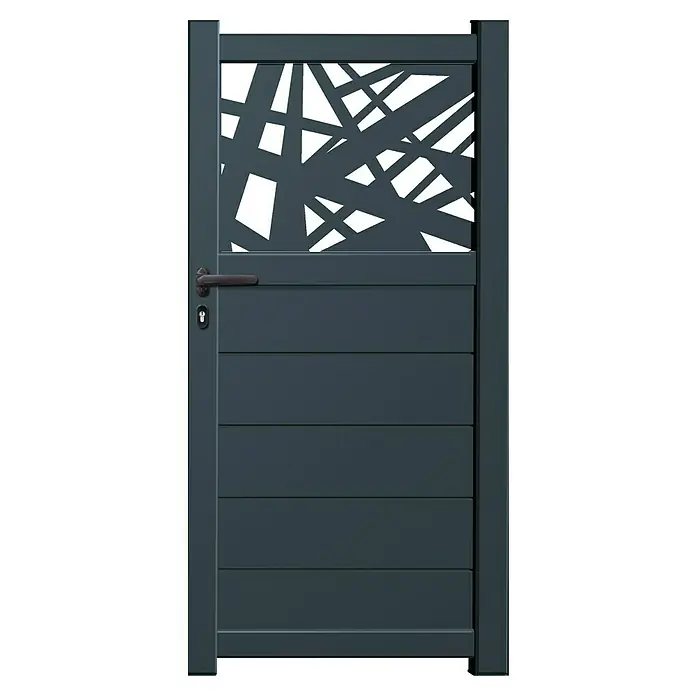 GHP360 Gartentor PH06 - 100 x 180 cm, Anthrazit, Metall - Elegantes Gartentor aus Aluminium mit modernem Design. Das Tor bietet Privatsphäre und ist ein echter Hingucker für jeden Garten.