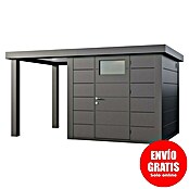 Telluria Caseta metálica Classico 2424 con salón abierto a la izquierda (Medidas ext. (An x Pr): 426 x 258 cm, Acero, Antracita, Sin set) | BAUHAUS