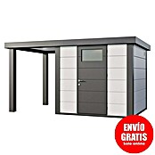 Telluria Caseta metálica Classico 2424 con salón abierto a la izquierda (Medidas ext. (An x Pr): 426 x 258 cm, Acero, Blanco/Antracita, Sin set) | BAUHAUS