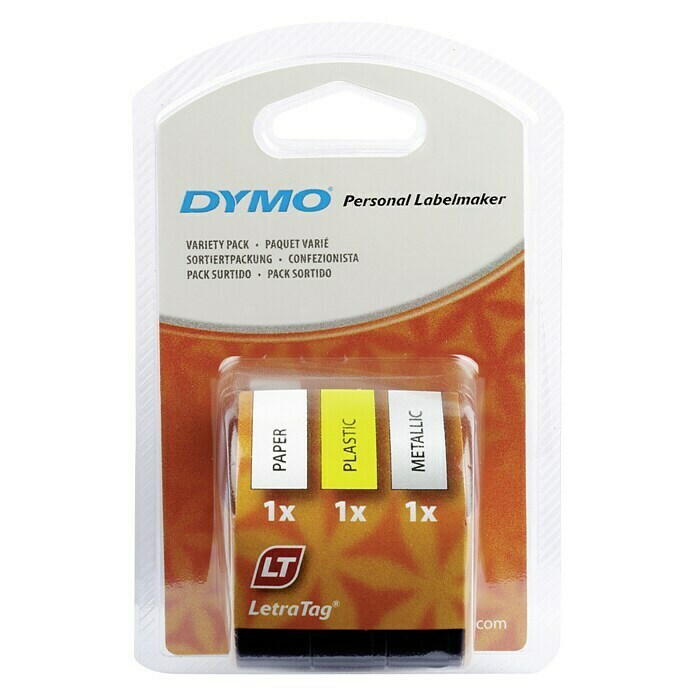 Dymo Beschriftungsband Set LT (4 m x 12 mm, Farbe Druck: Schwarz, 3 Stk.)