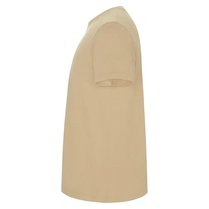 Camiseta Atomic - 4 XL, Arena, 85% algodón / 15% viscosa - Primer plano de una camiseta beige, que muestra la elegancia sencilla y el ajuste cómodo de la prenda.