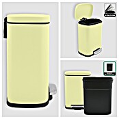 Spirella Cubo con pedal Akira (5 l, Acero inoxidable, Amarillo) | BAUHAUS