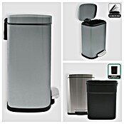 Cubo con pedal Akira (5 l, Acero inoxidable, Rectangular, Acero inoxidable)