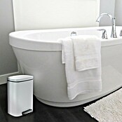 Cubo con pedal Akira (5 l, Blanco, Rectangular, Acero inoxidable)