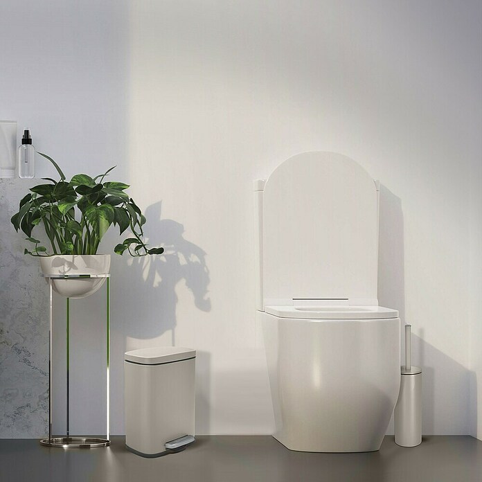 Spirella Cubo con pedal Akira (5 l, Acero inoxidable, Topo) | BAUHAUS