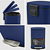 Spirella Cubo con pedal Akira (5 l, Azul, Rectangular, Acero inoxidable)