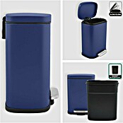 Spirella Cubo con pedal Akira (5 l, Azul, Rectangular, Acero inoxidable)