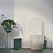 Spirella Cubo con pedal Akira (5 l, Verde oscuro, Rectangular, Acero inoxidable)