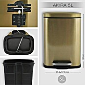 Spirella Cubo con pedal Akira (5 l, Acero inoxidable, Oro) | BAUHAUS