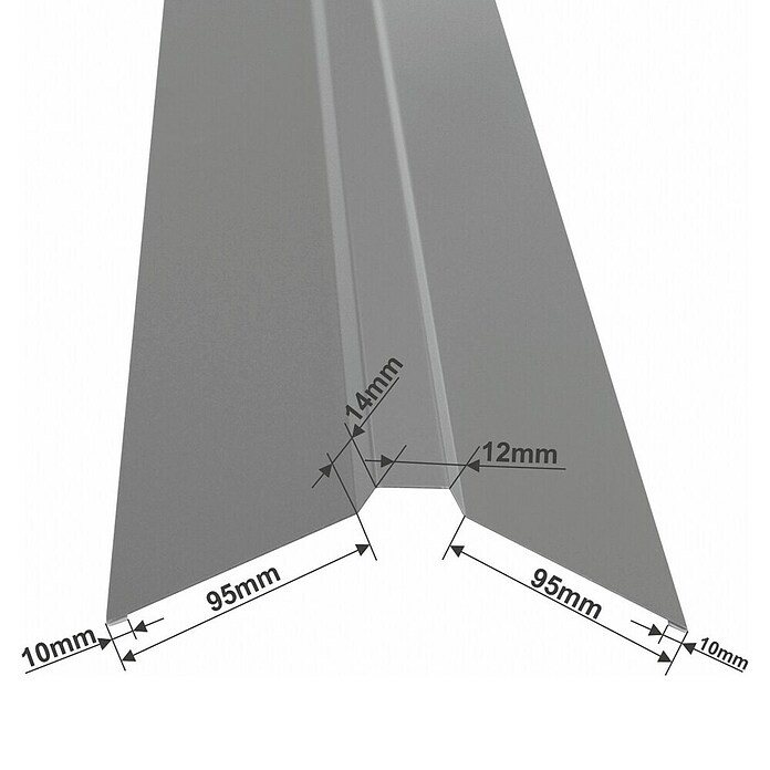 Metdach Ravno sleme  (Dolžina: 100 cm, Jeklo) | 5669 - Stahlplatten und Zubehör | FADP - Bedachung | FAD - Baustoffe | FA - Baustoffe | F - Baustoffe | BAUHAUS