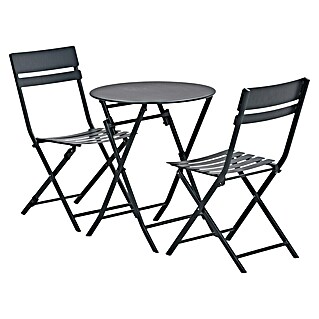 Garden Impressions Tuinmeubelset Bistro Alfa (3 -delig, Carbon Black, Aluminium)
