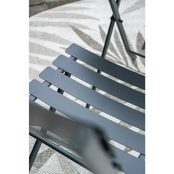 Garden Impressions Tuinmeubelset Bistro Alfa (3 -delig, Carbon Black, Aluminium) | BAUHAUS