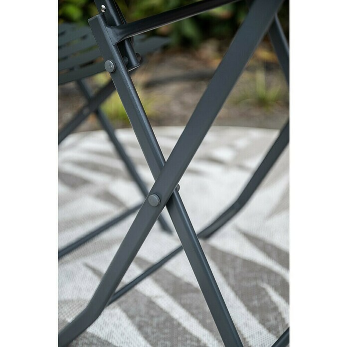 Garden Impressions Tuinmeubelset Bistro Alfa (3 -delig, Carbon Black, Aluminium) | BAUHAUS