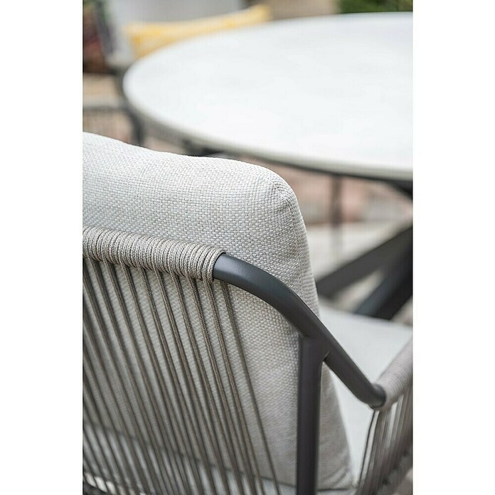 Garden Impressions Tuinstoel Raxa (Donkergrijs, Frame: Aluminium) | BAUHAUS