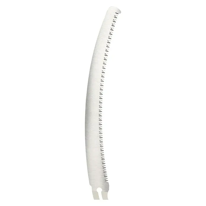 Fiskars Adapter-Baumsäge - Passend für: Fiskars Schneidgiraffen UPX82 & UPX86 - Abgebildet ist eine gebogene Baumsäge mit scharfen Zähnen, ideal für Gartenarbeiten und Baumschnitt. Die Säge ist robust und präzise.