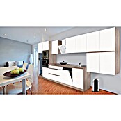 Respekta Premium Composición de cocina (Ancho: 445 cm, Con dispositivos eléctricos, Blanco mate)