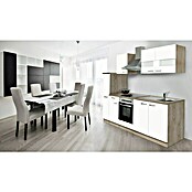 Respekta Composición de cocina (Ancho: 240 cm, Con dispositivos eléctricos, Blanco)