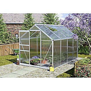 Vitavia Gewächshaus Calypso 5800 (Außenmaß inkl. Dachüberstand (B x T): 195 x 306 cm, 4 mm, Aluminium)