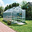 Vitavia Gewächshaus (4,45 x 2,57 x 2,3 m, Farbe: Aluminium, Polycarbonat, 4 mm)