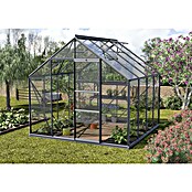 Vitavia Gewächshaus (2,58 x 2,57 x 2,3 m, Farbe: Smaragd, Einscheibensicherheitsglas (ESG), 3 mm)