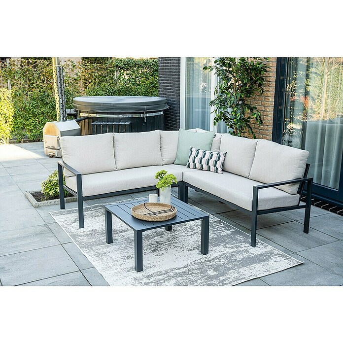 Garden Impressions Loungeset Springs (4 -delig, Donkergrijs) | BAUHAUS