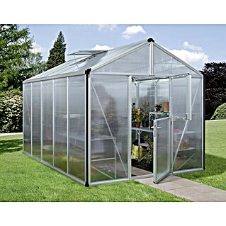 Vitavia Gewächshaus Zeus 10000 (Außenmaß inkl. Dachüberstand (B x T): 256 x 391 cm, 16 mm, Aluminium)