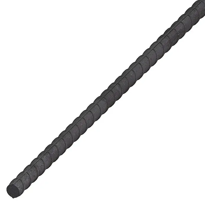 Kantoflex Torstahl - Ø x L: 8 x 1.000 mm, Stahl - Ein einzelner Bewehrungsstab mit gewellten Oberflächen, der in der Bauindustrie zur Verstärkung von Beton verwendet wird.