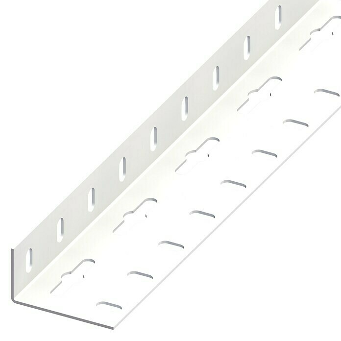 Kantoflex Winkelprofil (1.000 x 35,5 x 65,6 mm, Stärke: 1,5 mm, Stahl, Weiß, Gelocht)