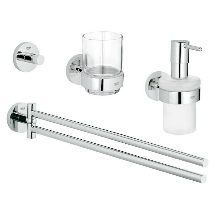 Grohe Essentials Bad-Set 4in1 Variante 14 -tlg., Chrom, Glänzend Front View