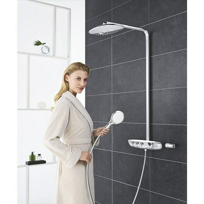 Grohe Duschsystem Rainshower SmartControl 360Mit Thermostatarmatur, Lochabstand: 100,6 cm, Anzahl Strahlarten: 3 Stk., Chrom Use Shot