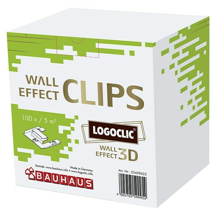 LOGOCLIC Paneelkrallen Wall Effect 3D100 Stk. Detail Shot