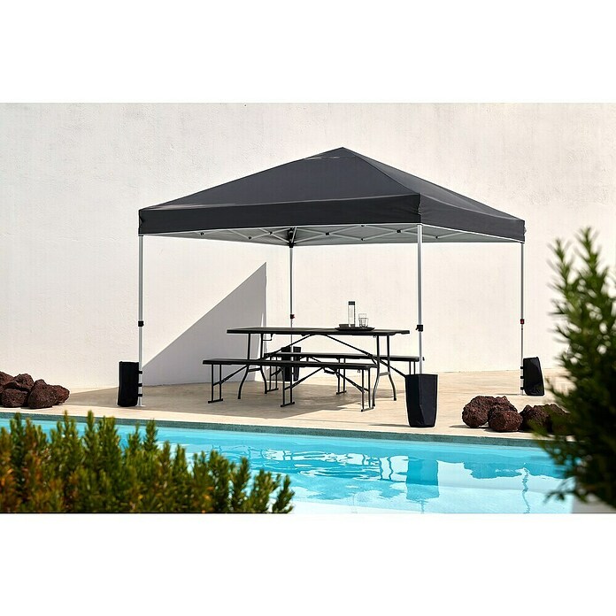 Carpa plegable Deluxe Pop Up (An x Pr: 300 x 300 cm, Gris) | BAUHAUS