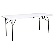 Mesa plegable Alan Pop Up (L x An x Al: 180 x 70 x 74 cm, Acero/HDPE, Rectangular, Blanco roto) | BAUHAUS