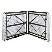 Mesa plegable Alan Pop Up (L x An x Al: 180 x 70 x 74 cm, Acero/HDPE, Rectangular, Blanco roto) | BAUHAUS
