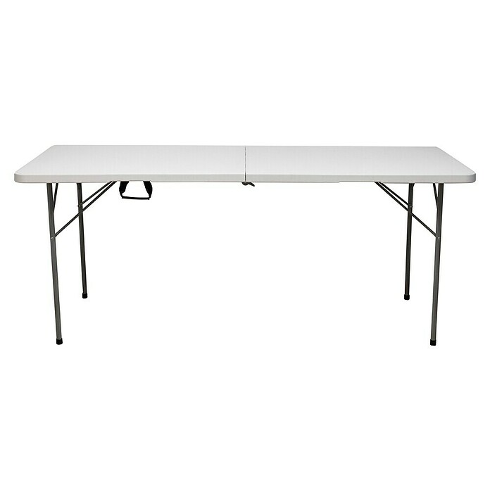 Mesa plegable Alan Pop Up (L x An x Al: 180 x 70 x 74 cm, Acero/HDPE, Rectangular, Blanco roto) | BAUHAUS