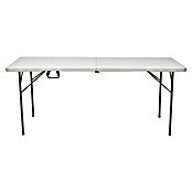 Mesa plegable Alan Pop Up (L x An x Al: 180 x 70 x 74 cm, Acero/HDPE, Rectangular, Blanco roto) | BAUHAUS