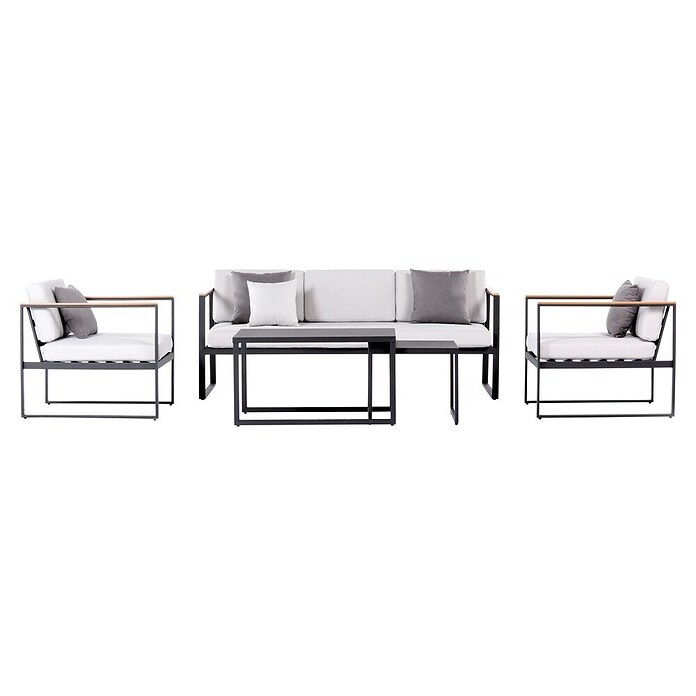 Sensum Hasseludden Set lounge namještaja (5-dijelno, Crna)