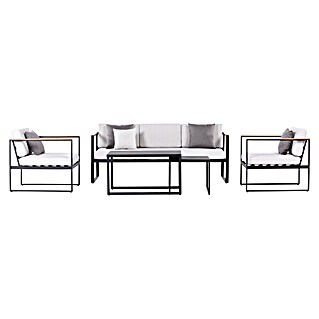SENSUM Set lounge namještaja (5 -dij., Čelik, Crne boje)