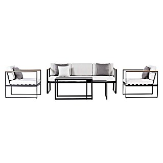SENSUM Set lounge namještaja (5 -dij., Čelik, Crne boje)