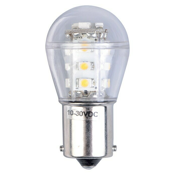 Talamex Ledlamp voor boten (1,6 W, 10 V - 30 V, Sokkel: BA15s, Lichtkleur: Warm wit, A+)