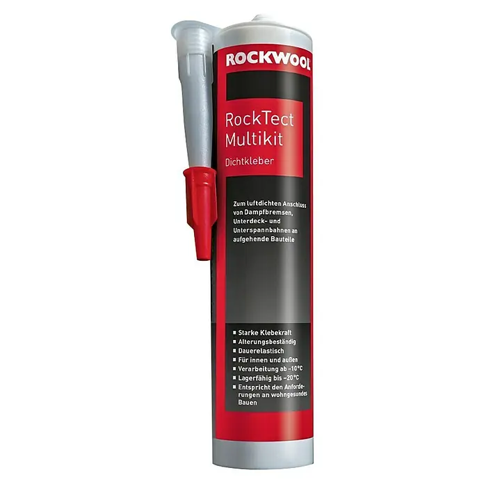 Rockwool RockTect Dichtkleber Multikit - 310 ml - Rockwool RockTect Multikit Dichtkleber: Ein Dichtungsklebstoff für luftdichte Anschlüsse und verschiedene Bauanwendungen, vielseitig und zuverlässig.