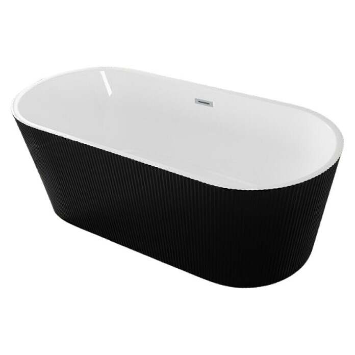 Sanotechnik Samostoječa kopalna kad Reno  (Do x Š x V: 170 x 75 x 58 cm, Sanitarni akril, Črna) | Samostoječe kopalne kadi | Kopalne kadi | Kopalnica in sanitarije | Izdelki | BAUHAUS