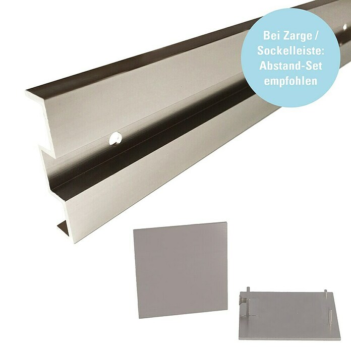 Diamond Doors Abstands-Set (190 cm, Aluminium, Passend für: Diamond Doors Glasschiebetür-Beschlag Linea 40)