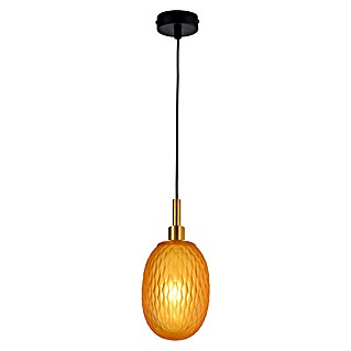 Lámpara colgante redonda (60 W, Ø x Al: 15 x 150 cm, Ámbar, E27)