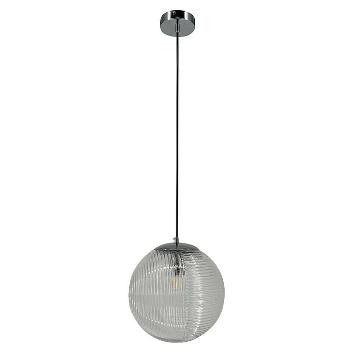 Lámpara colgante redonda (60 W, Ø x Al: 25 x 150 cm, Gris, E27) | BAUHAUS