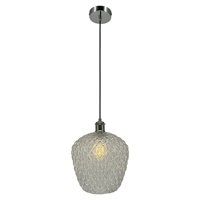 Lámpara colgante redonda (60 W, Ø x Al: 25 x 150 cm, Transparente, E27) | BAUHAUS