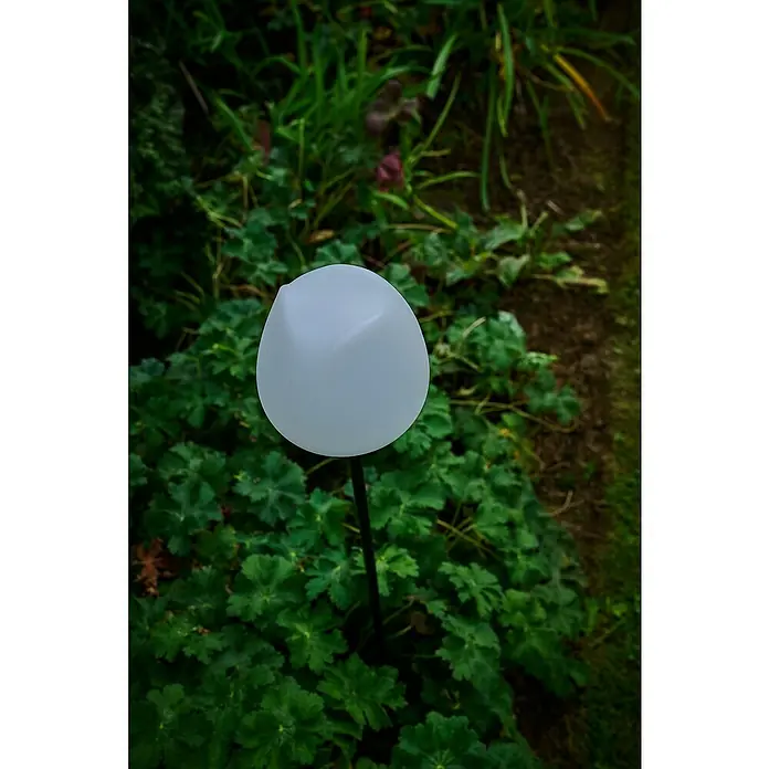 Lumix Solarleuchte Rosy - Lichtfarbe: RGB, Höhe: 100 cm, Rosy - Weiße Gartenleuchte in Form eines stilvollen Pilzes, die sich perfekt in jede Gartenlandschaft einfügt und für sanfte Beleuchtung sorgt.